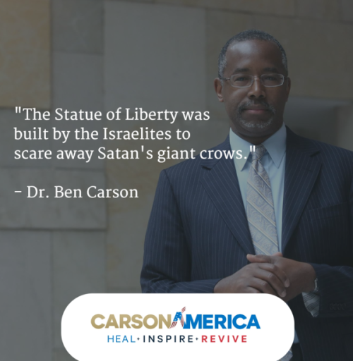 Ben Carson Statue of Liberty