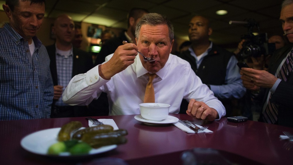 John Kasich Eating Soup