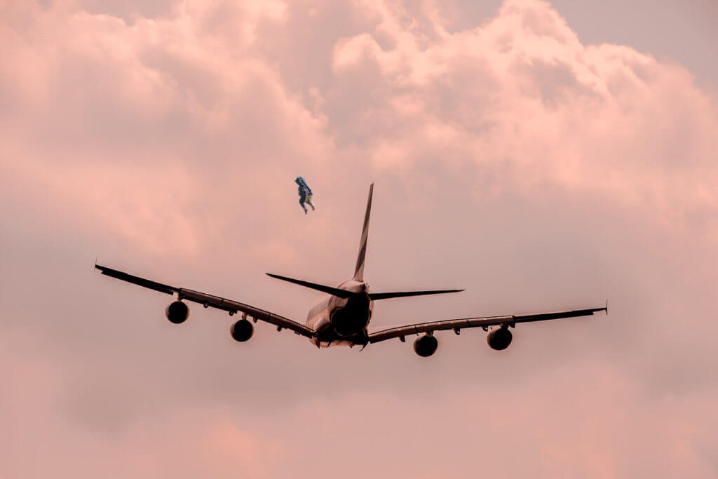 Boeing Airplane in Sky