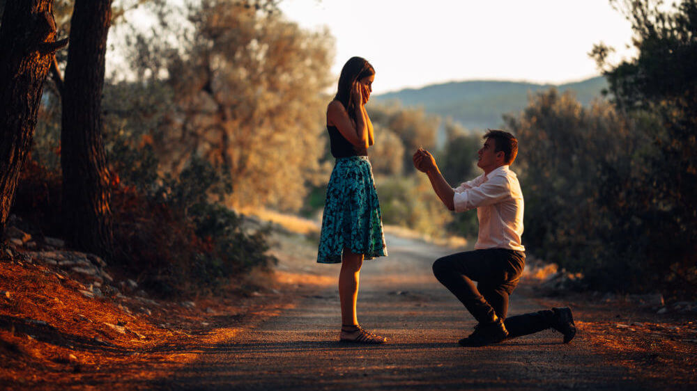 Man Proposing to Woman