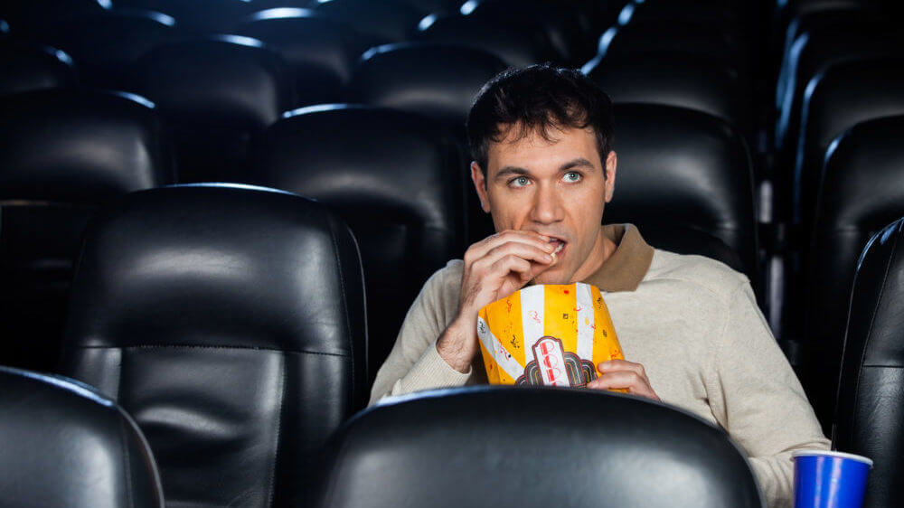 Man in Movie Theater Alone