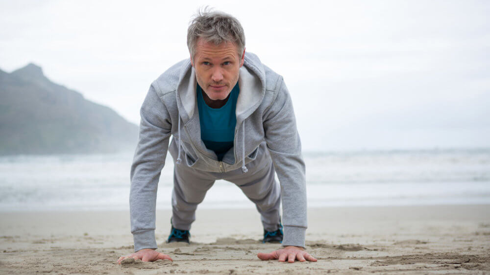 Man Doing Push-ups