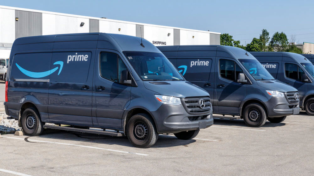 Amazon Prime delivery trucks