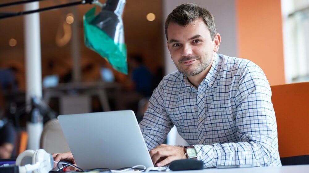 Man on Computer