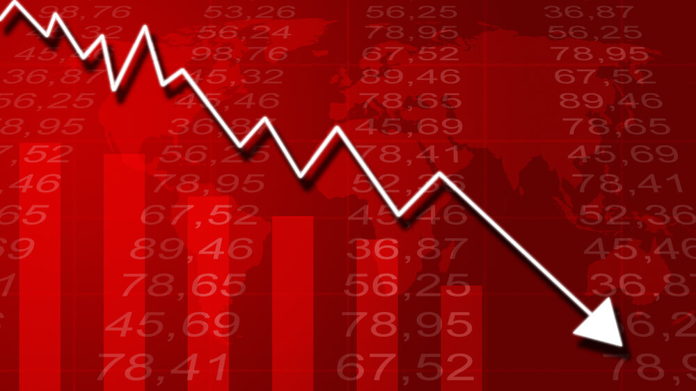 negative financial chart going down