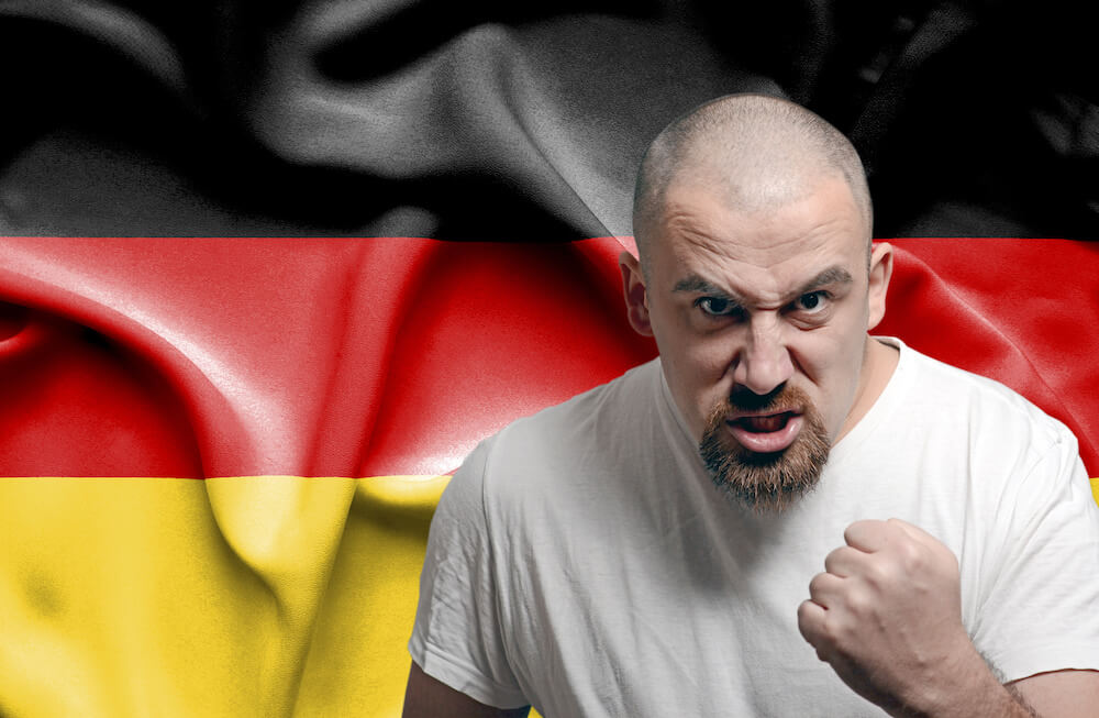 Angry German man