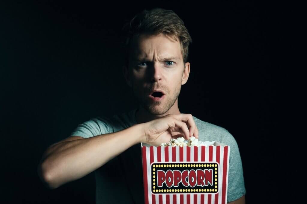 Guy Eating Popcorn