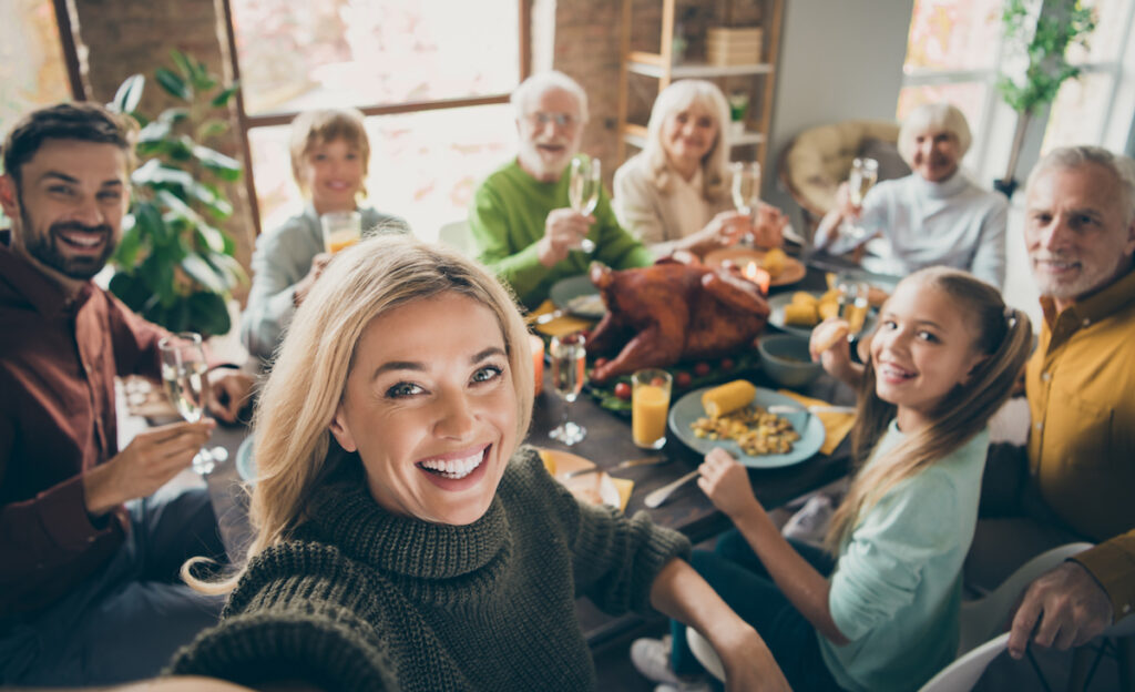 Thanksgiving dinner selfie