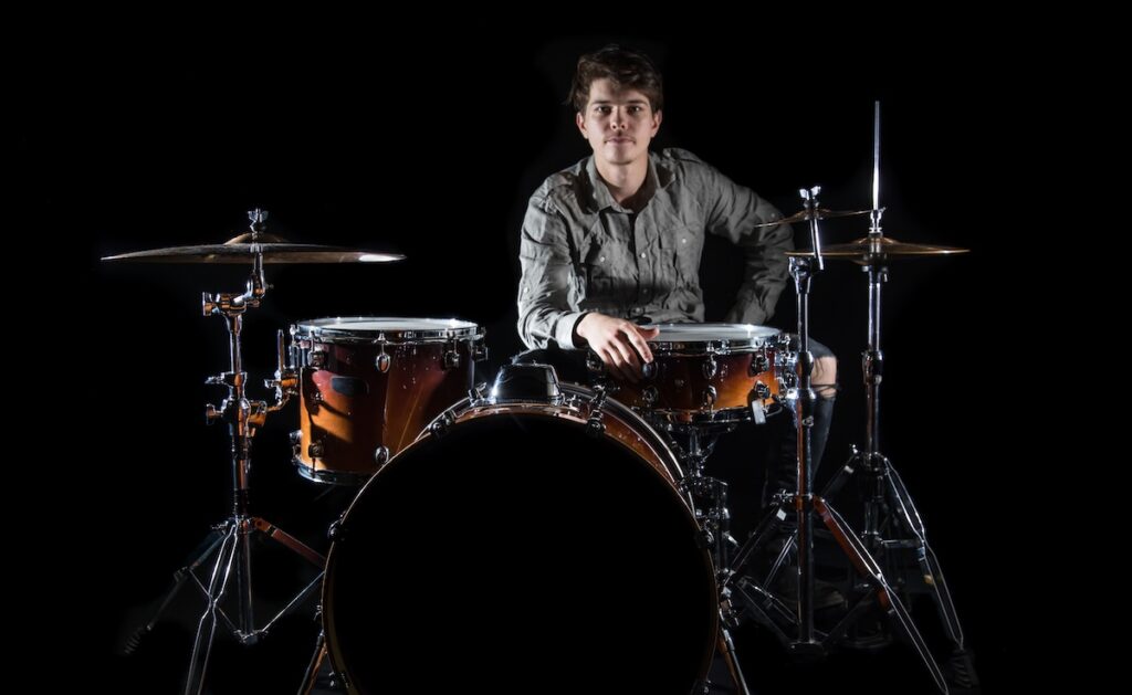 Drummer guy in the dark
